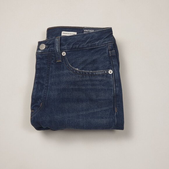 J.Crew Premium Edition Vintage Wide-Leg Jean Women 26T Drk Wash Denim Button Fly - Picture 11 of 12